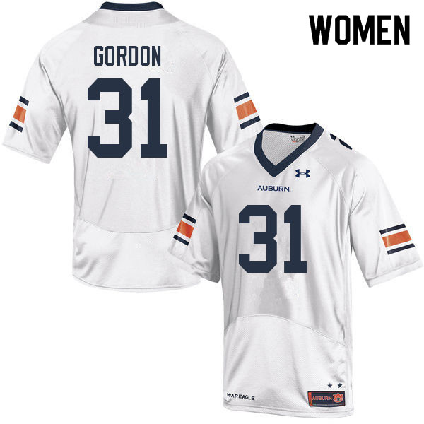 Auburn Tigers Women's Powell Gordon #31 White Under Armour Stitched College 2022 NCAA Authentic Football Jersey CAD1874LJ